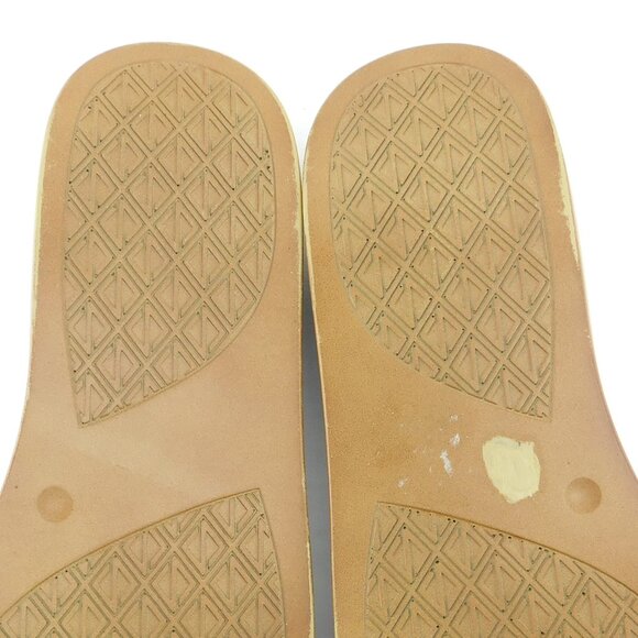 DONALD PLINER Gold/Silver Tone Leather Slide Thong Sandals 8.5 - Picture 5 of 5